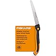 Fiskars Hand Saw, Folding Saw with Dual Position Locking Saw Blade for Overhand Cuts and Under Cuts and Power Tooth Blade with Triple Ground Teeth, Soft Grip 10-Inch Pruning Saw