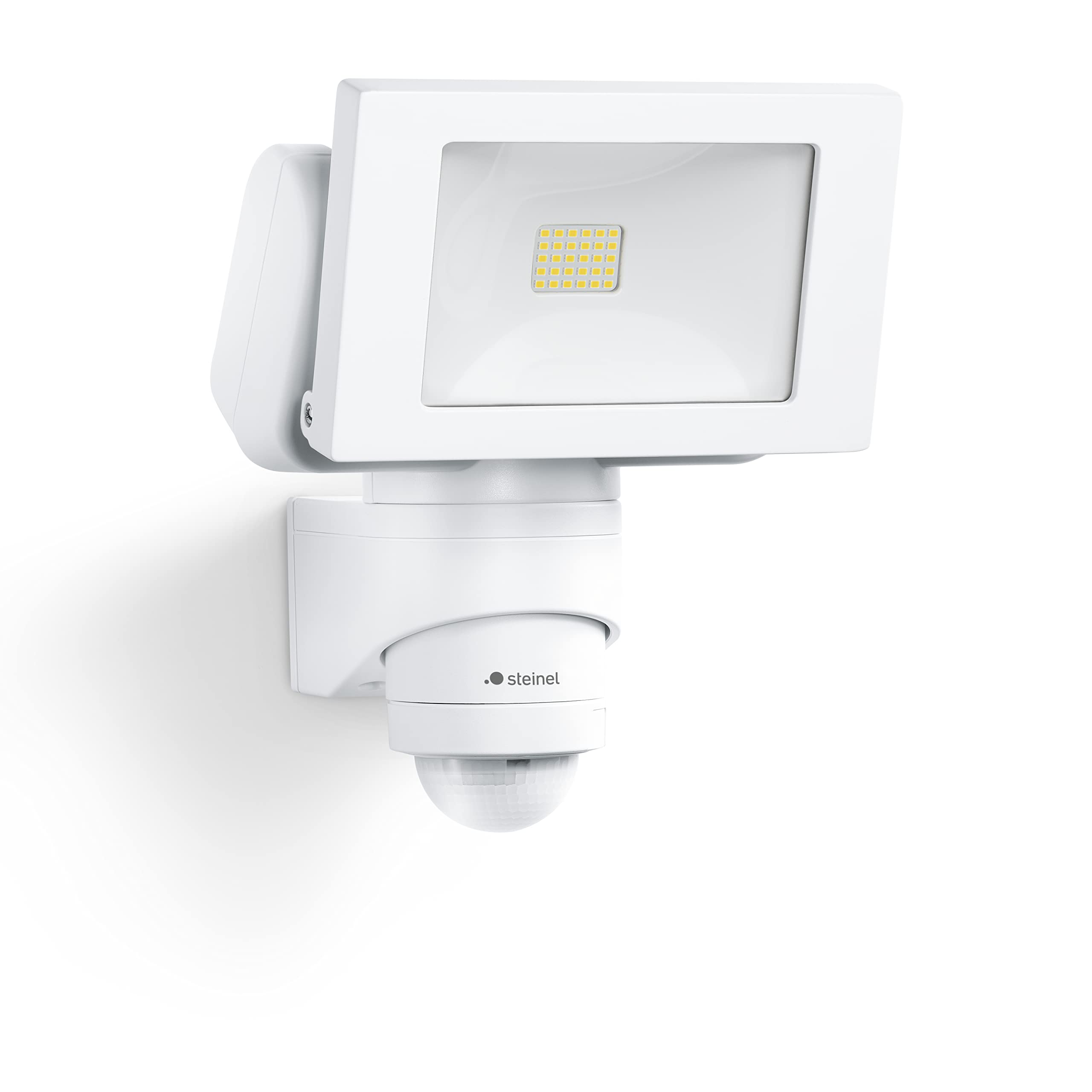 Steinel LED Outdoor Spotlight LS 150 S White, 240° Motion Sensor Light, max. 12 m Range, 14.7 W, 4000 K, 1375 Lumen