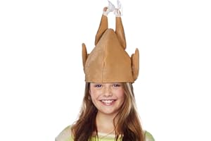 Anlaey Turkey Hat Thanksgiving Roasted Plush Chicken Headband Food Funny Party Costume Cosplay Caps Headwear for Kids Adults