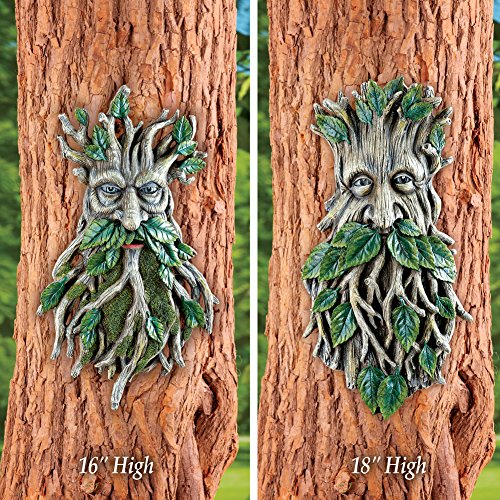 Tree Man Face Garden Art Decoration Sculpture, 18"