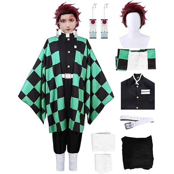 Demon Slayer Cosplay Kimono Traje Para Kamado Tanjirou | Meses sin interés Demon Slayer Cosplay Kimono Traje Para Kamado Tanjirou | Meses sin interés