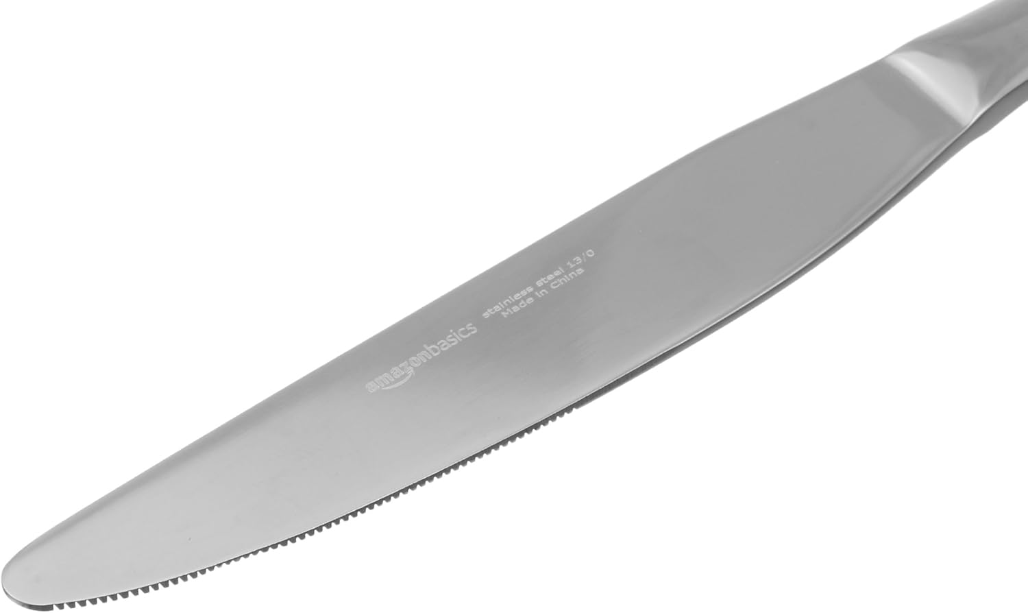  Basics Stainless Steel Dinner Knives with Round Edge, Pack of 12: Kitchen & Dining