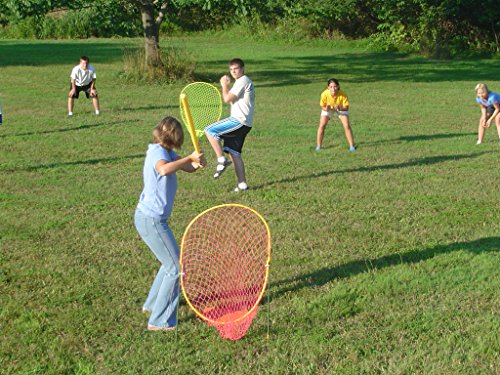 Xtra Fielder The Backyard Baseball Game(4 Net Set) with Pro Strike Zone and Wiffle Ball and Bat, Beach, Lawn, Game Set (Best Wiffle Ball Fields)