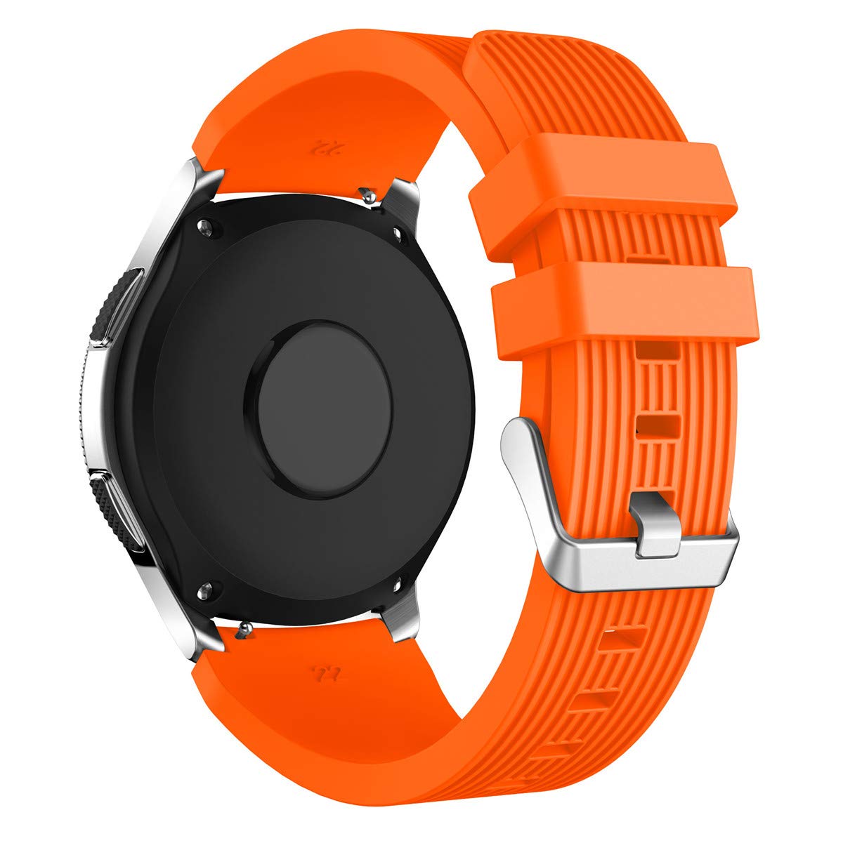 KOMI Strap compatible with Galaxy Watch 46mm/ Galaxy Watch 3 45mm - 22mm silicone Watch Band for Gear S3 and Hua-wei Watch GT/GT2 46mm/GT 2e (22mm, Orange)