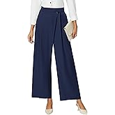 Blooming Jelly Women Wide Leg Dress Pants High Waisted Work Pant with Pocket Business Casual Outfits 2025