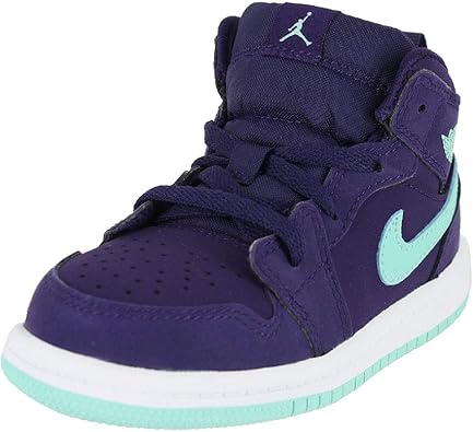 purple and white toddler jordans