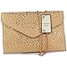 Retro Hollow Cutout Women Shoulder Bag Purse Wedding Clutch Women Hand Bags Envelope Wedding Party Chain Day Evening Clutch Bag Light Brown