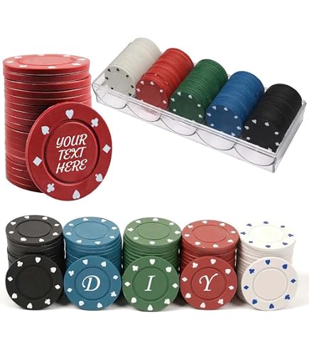 Lot 200 Jetons Poker Personnalisables – Logo Double Face – Couleurs Vives – Festivités Et Pros