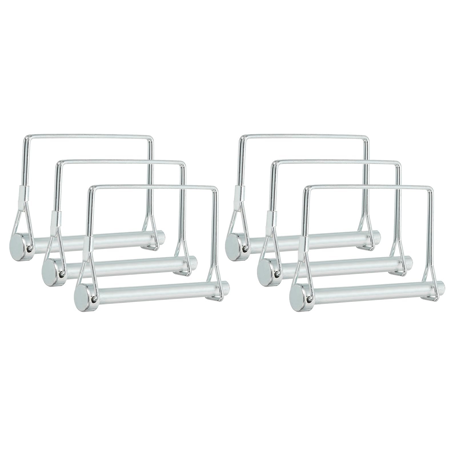 PATIKIL Trailer Coupler Pin 5/16x2-3/8x1.73"(D*L*IW), 6 Pcs Wire Lock Pin Square Shaft Locking Pins Safety PTO Hitch Pin for for Farm Trailer Tractor Truck Boat Towing (8x60x44mm)