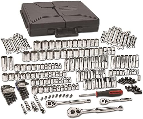 GearWrench1/4", 3/8" & 1/2" Drive Standard & Deep SAE/Metric Mechanics Tool Set 216 Pc., 6 & 12 Point - 80933