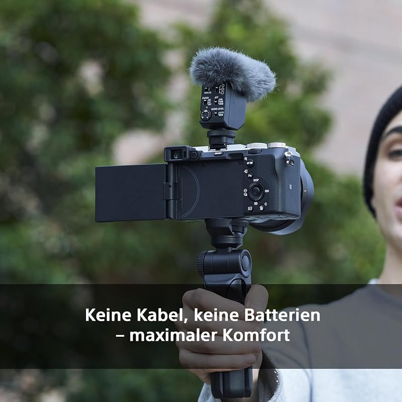 ECM-B10, Kabelloses Shotgun Mikrofon, Rauschunterdrückung, einfache Bedienung, Ideal für Kameras, Interviews, Vlogs, Content Kreation, Streaming