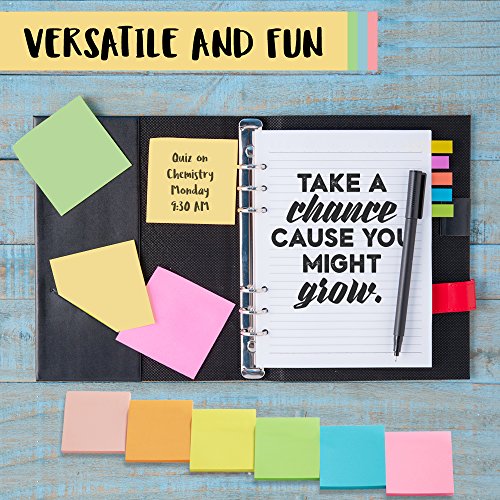 15-Pack Candy Color Super Sticky Notes for Home & Office, 80 Leaves/pad Sticky Notes, Stickies for Memos, 0.7cm Thick Office Notepads, 7.5 x 7.7cm Self Stick Notes, Colorful Sticky Notes for School - Thumbnail 2