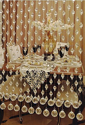 Discount4product home decors acrylic curtain 20 strigs,…