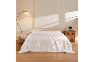 THXSILK 6A+ Grade 1 Pcs Silk Pearl White Duvet Quilt Cover, 100% Top Grade Mulberry Silk Upscale Series Luxury Breathable Bedding Duvet Comforter Cover with Zipper, No Quilt/Comforter, King