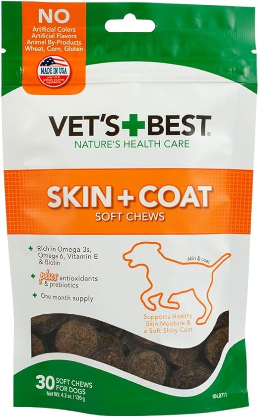 Vet's Best Skin \u0026 Coat Soft Chew Dog 