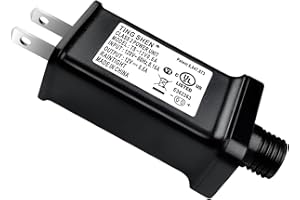 Nehbujin 12V 0.6A LED Power Supply TS-12V0.6A LED Transformer Class 2 Power Unit US Plug Adapter Replacement, Seasonal-Use LED Driver for LED String Light, Christmas Holiday Lighting (12V0.6A)