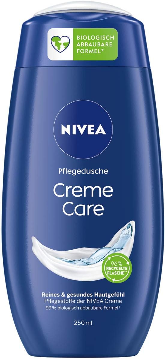 NIVEA Creme Care Shower Gel (250 ml), Shower Gel with Unique Mild Fragrance