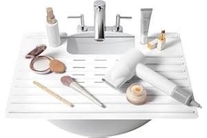 Bathroom Sink Cover for Counter Space, Heat Resistant Silicone Mat & Makeup Mat for Your Beauty Routine, Small Bathroom Space