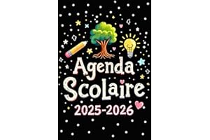 Agenda Scolaire 2025-2026 Français: 2 Jour Par Page - Format A5 | Organisateur et Planificateur Journalier Pour Étudiants Col