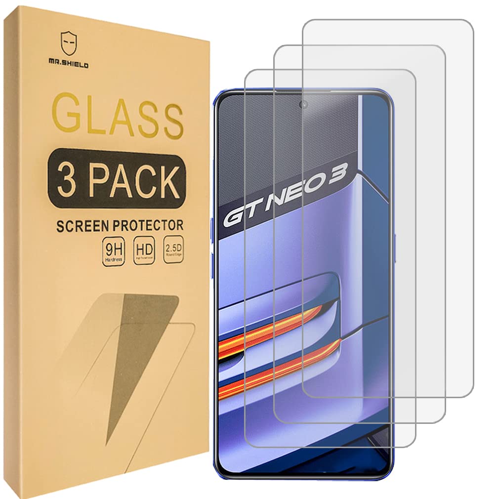 Photo 1 of *3 Pack* Mr.Shield Screen Protector compatible with Realme GT Neo 3 [Tempered Glass] [3-PACK] [Japan Glass with 9H Hardness]