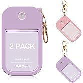 Fcgbdbz 2 Pack Silicone Case for Touchland Hand Sanitizer Spray 1 FL OZ/30 mL, Purple & Pink Portable with Keychain, Protective Cover Compatible with Touchland