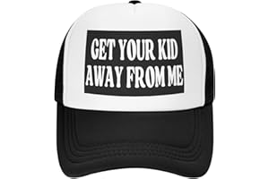 Outftnes Get Your-Kid-Away from Me Mesh Hat for Men Women Baseball Cap Trucker Hat Black
