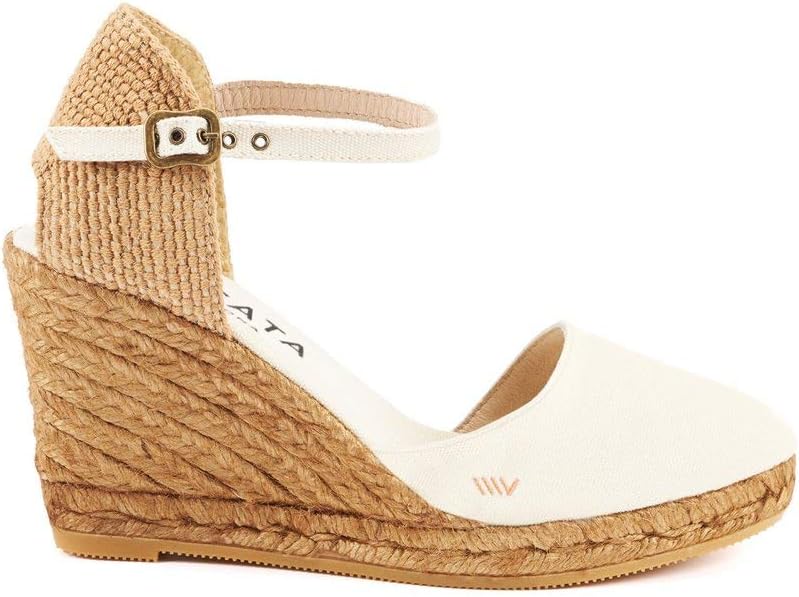VISCATA Handmade in Spain Satuna 3" Wedge, Ankle-Strap, Closed Toe, Classic Espadrilles Heel