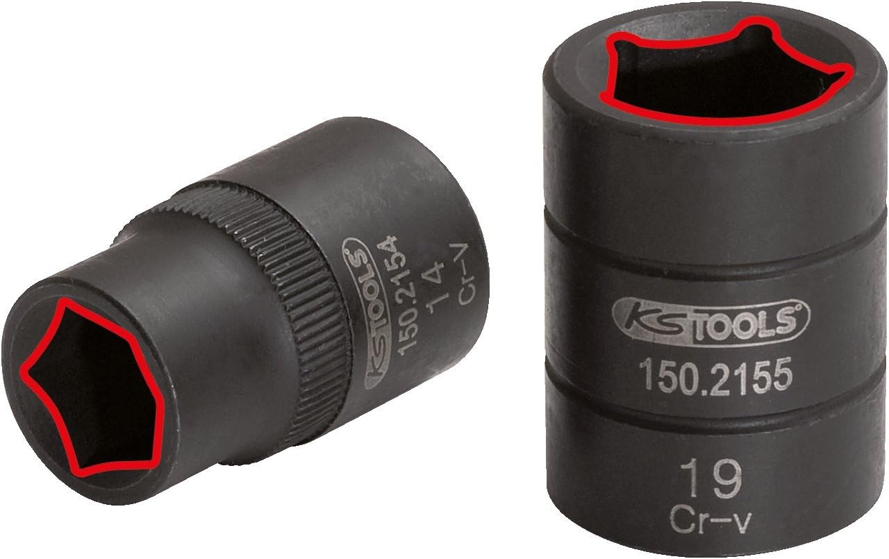 KS Tools 150.2154 Brake calliper socket, pentagon, 14mm, Schwarz - Image 3