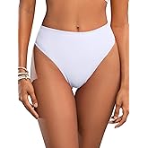 SHEKINI Women's Thong Bikini Bottom Crisscross Back Sexy Hollow-Out Swim Bottom