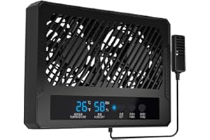 MFMEXUL Reptile Terrarium Fan with, Dehumidifier and Double Fan for Geckos and Dragons. Ideal for