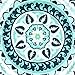 Wake In Cloud - Teal Comforter Set, Turquoise and Navy Blue Bohemian Boho Chic Mandala Medallion Pattern Printed on White, Soft Microfiber Bedding (3pcs, Queen Size)