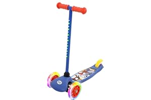 Spidey & His Amazing Friends Tilt & Glo 3 Wheel Scooter with Light Up Wheels | Kids Push Tri Scooter | Adjustable Handlebar |