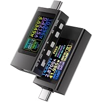 TKXEC USB-C Tester Power Meter – 4-30V 0-12A Type-C PD & QC Voltmeter Amp Meter For Chargers And Batteries
