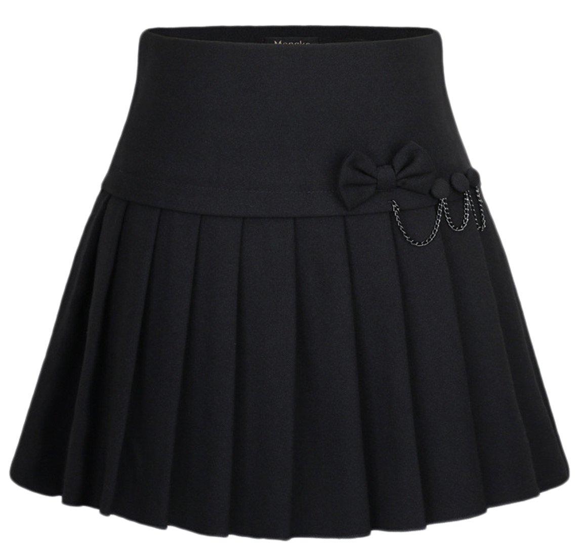 Side Zipper Plaid Skirt