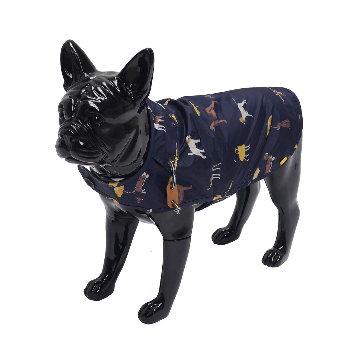 Rosewood x Joules Navy Blue Raincoat for Dogs, Small, Washable, Lightweight, Water-Resistant Dog Coat for Small Dogs — image 1