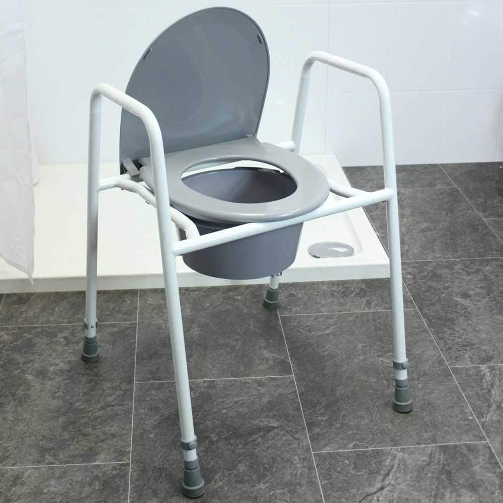 NRS Healthcare Height Adjustable Toilet Frame and Seat - Image 5