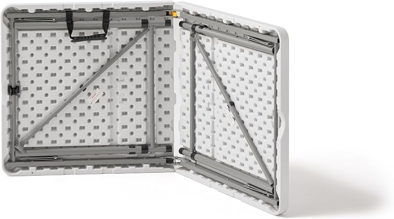 - Mesa Plegable Portátil Multifuncional, 122x60x58/74/90cm, Blanco