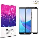 Huawei Y7 2018 Screen Protector, TOPTJ 2.5D Arc Edges 9 Hardness HD, Anti-Scratch, Full-Coverage Tempered Glass Screen Protector for Huawei Y7 2018 (2-Pack)