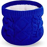 Wandx Kids Neck Warmer Winter Knitted Neck Gaiters for Boys Girls Child Warm Fleece Lined Face Cover for Cold Weather