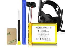 KOOAQQ SRP603443 Battery, [2025 Upgraded] 1800mAh High Capacity Li-Polymer Battery Replacement Compatible with Astro A50 Series Wireless Gaming Headset with Tool Repair Kits
