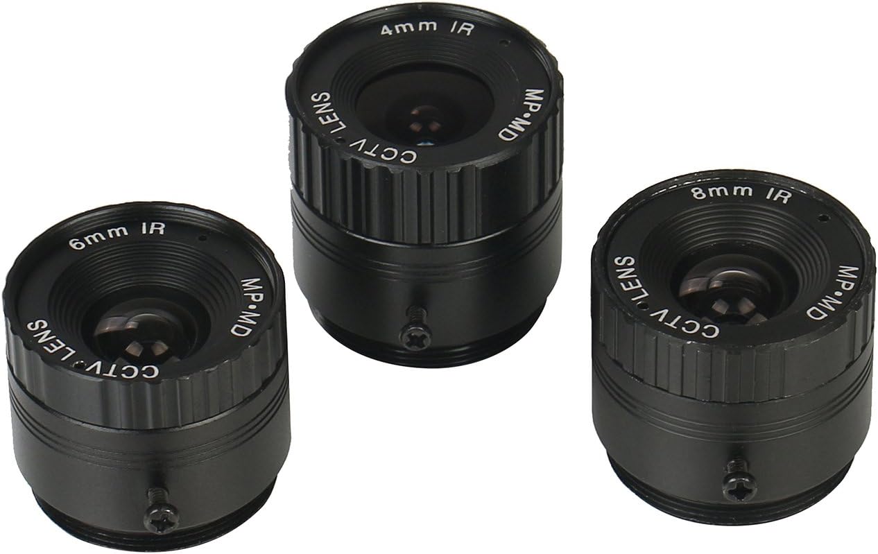 HonYan Security Lens 1/3" 4mm 6mm 8mm F1.4 IR Fixed Iris CCTV Lens CS Mount for CCTV Cameras