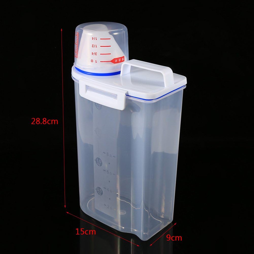 Fdit Pet Food Container Dog Cat Food Storage Set Dry Food Dispenser Easy Pour With Cup - Image 5