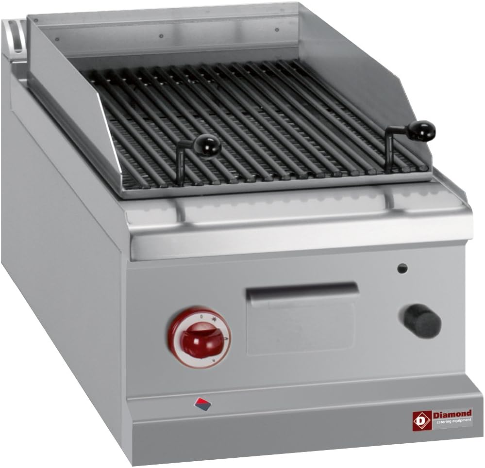 Modular Gas Lava Stone Grill, Height-Adjustable Cooking Grate, Table Unit Gastlando
