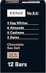 RXBAR Protein Bars, 12g Protein, Gluten Free Snacks, Chocolate Sea Salt, 22oz Box (12 Bars)
