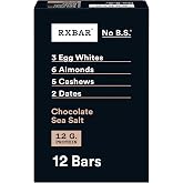 RXBAR Protein Bars, 12g Protein, Gluten Free Snacks, Chocolate Sea Salt, 22oz Box (12 Bars)