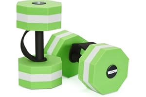 WELSPO 1 Pair EVA Foam Dumbbells for Pool Exercise, Aquatic Fitness Weights, Enhance Your Fitness Journey with Water Aerobics Equipment