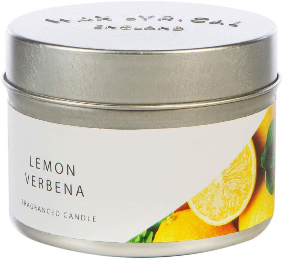WAX LYRICAL Lemon Verbena Candle Tin, Yellow Amazon.co.uk Kitchen & Home