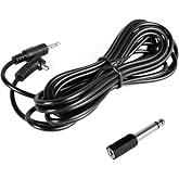 Fotoconic 10ft/3M 3.5mm to Male Flash PC Sync Cord Cable with 6.35mm to 3.5mm Jack Adapter for Studio Strobe Trigger Camera Lighting