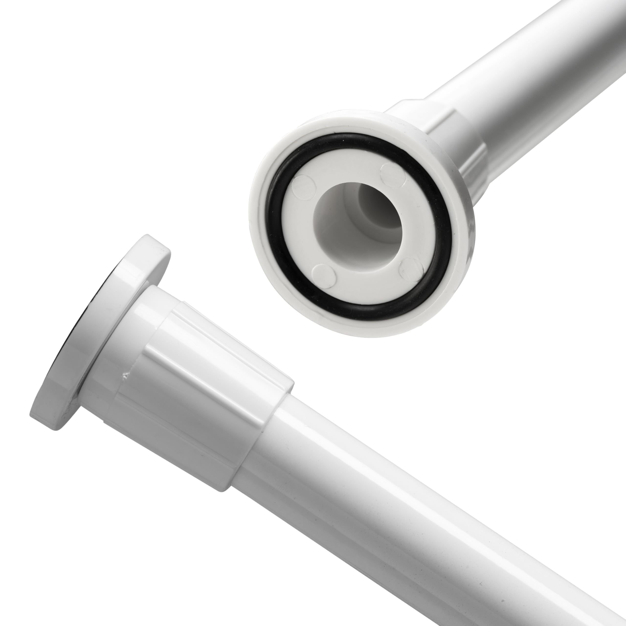 Croydex Telescopic Shower Cubicle Curtain Rod Extends from 700mm to 1220mm White