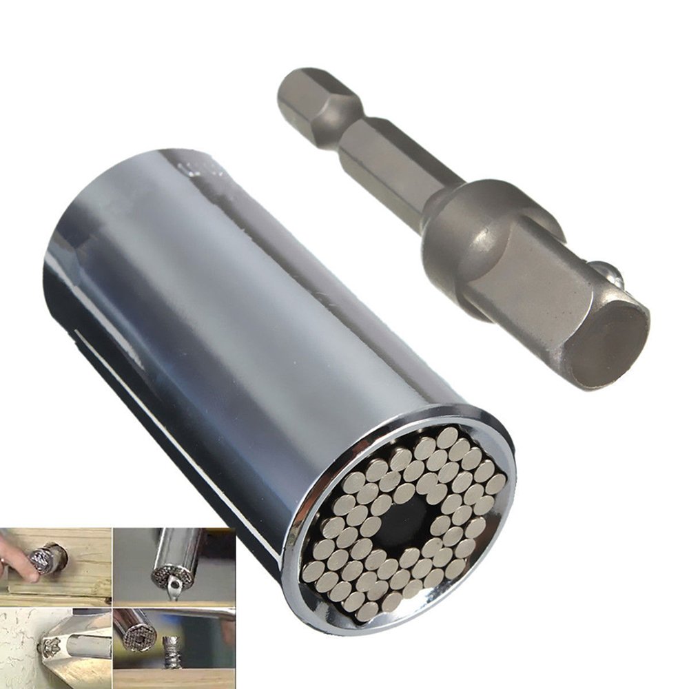 Joykit 2Pcs Universal Gator Socket Adapter Grip with Power Drill Adapter Tool